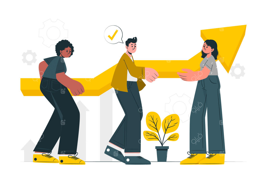 تصویر مفهومی نگه داشتن پیکان