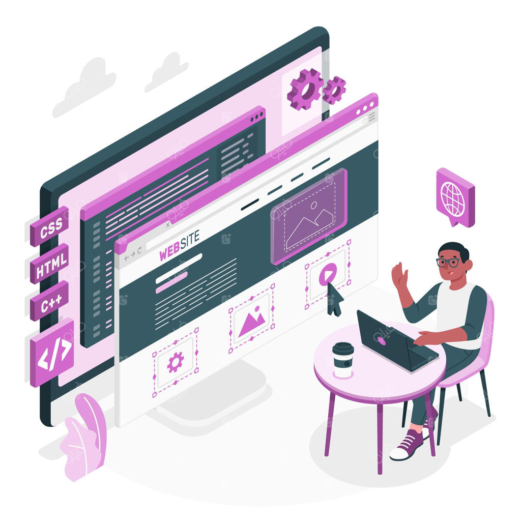 تصویر مفهومی طراح وب‌سایت