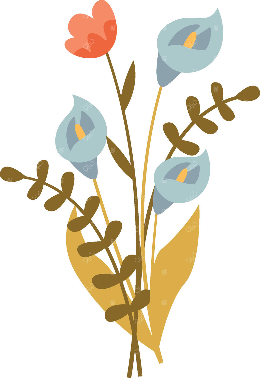 دسته‌گل کالای با پروانه