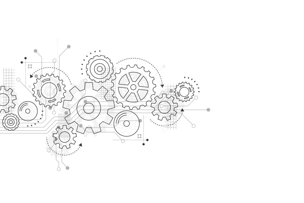 وکتور پس‌زمینه انتزاعی مکانیزم چرخ‌دنده و فناوری ماشین