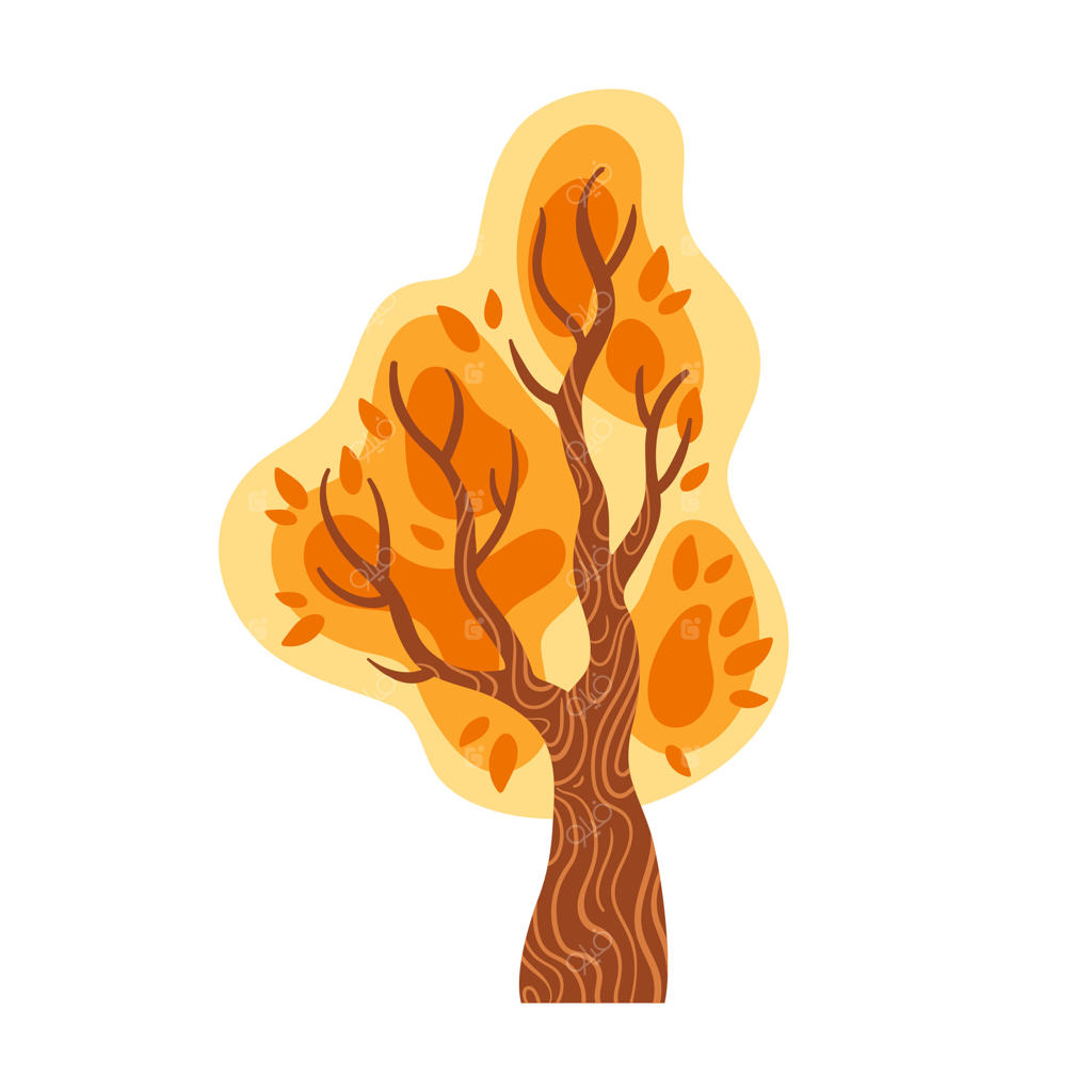 تصویرسازی چشم‌نواز یک درخت پاییزی با برگ‌های درخشان نارنجی، قرمز و زرد. جزئیات ظریف این طرح، حال و هوای پاییز را به زیبایی تداعی می‌کند و آن را به گزینه‌ای ایده‌آل برای طراحی‌ها و دکوراسیون‌های فصلی تبدیل کرده است.