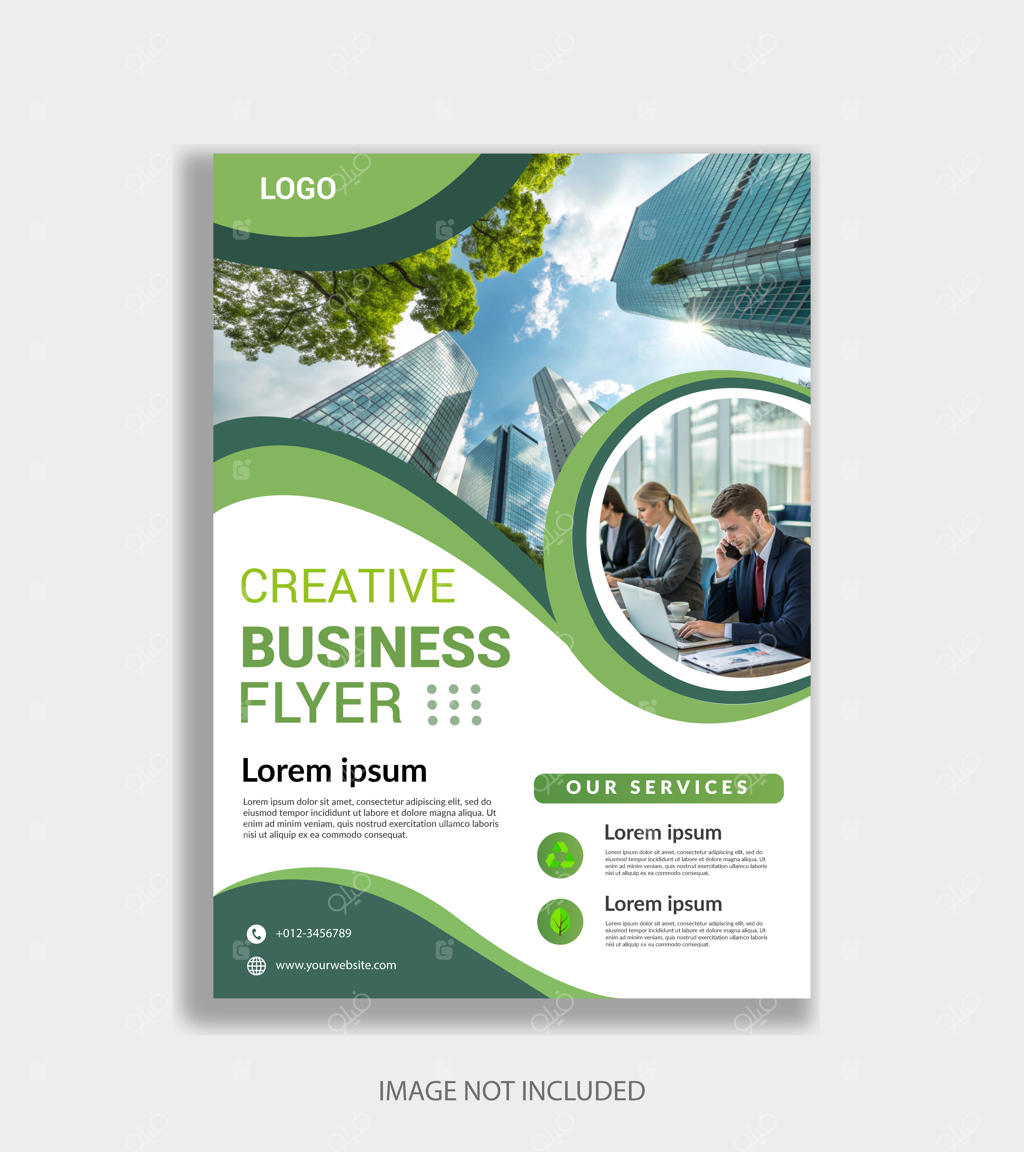 قالب تراکت تجاری خلاقانه با طراحی مدرن