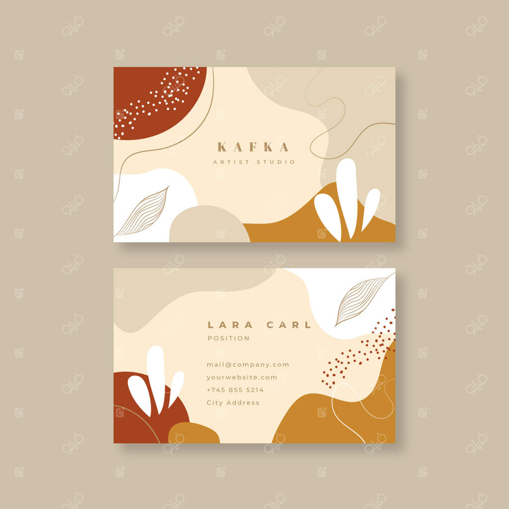 کارت ویزیت با سبک نقاشی انتزاعی