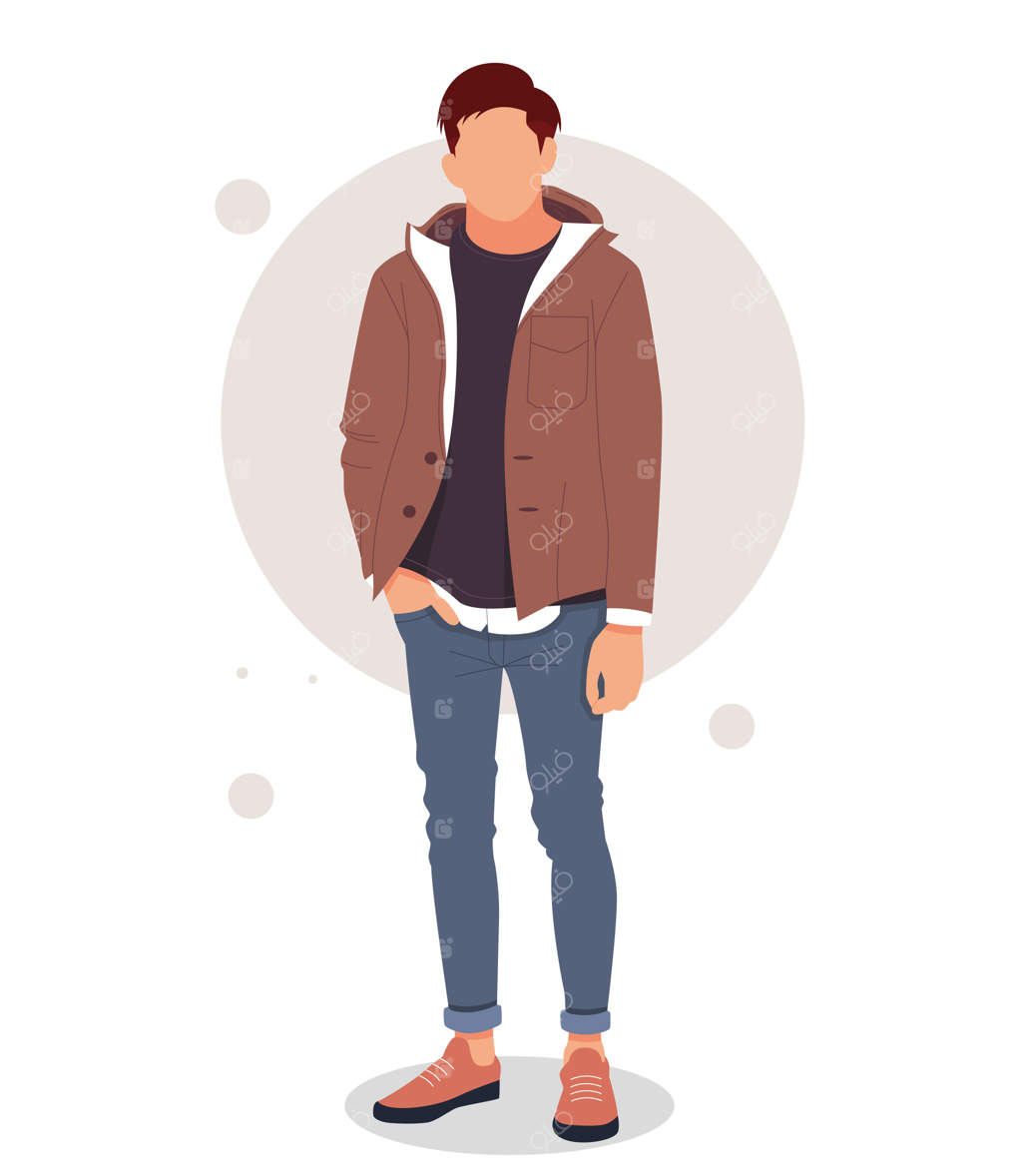 پرتره‌ای از مردی در لباس‌های شیک و مدرن