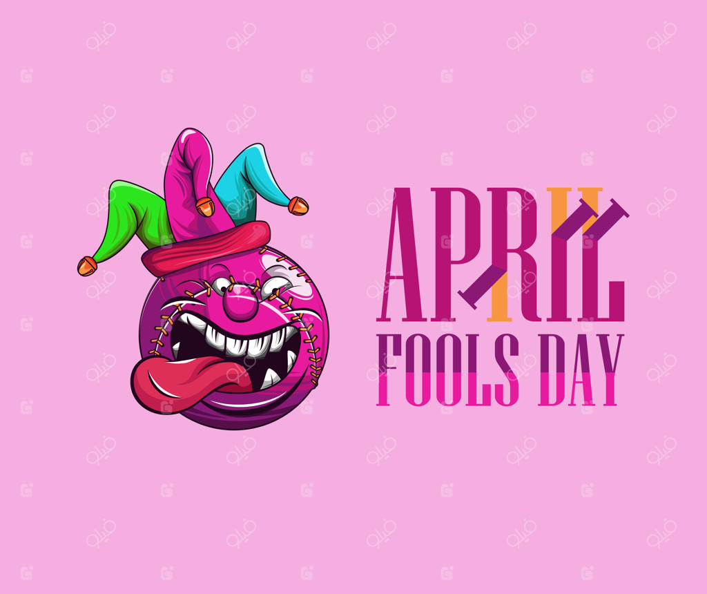 شخصیت مسکات دلقک بیسبال رنگارنگ ویژه روز دروغ اول آوریل