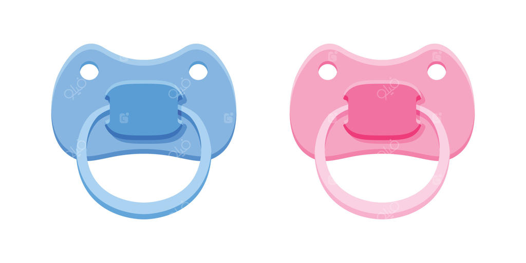 آیکون پستانک نوزاد به سبک تخت. تصویر پستانک کودک بر روی پس‌زمینه جداگانه. مفهوم کسب‌وکار نشان آرامش‌بخش.