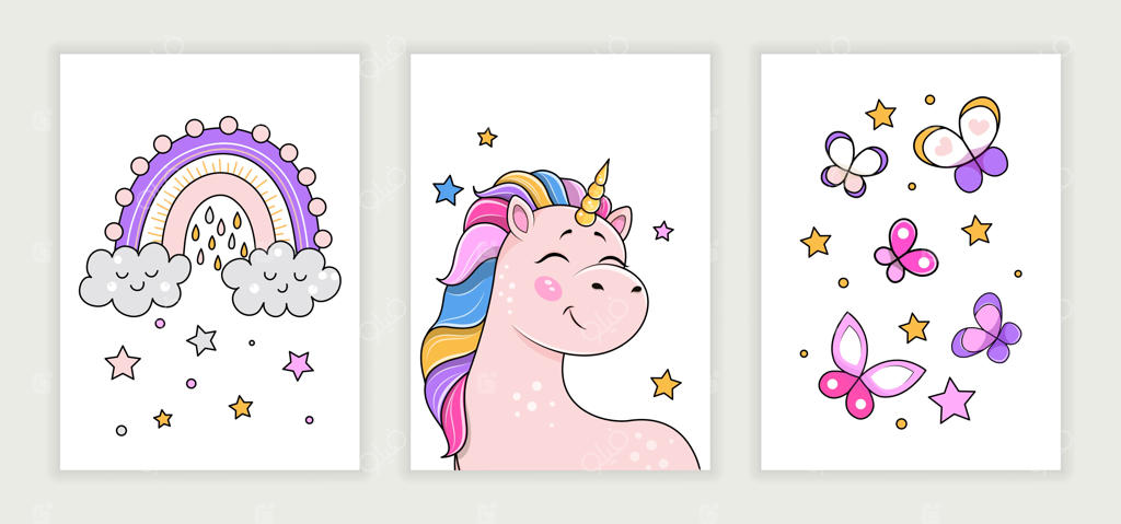 پوسترهایی با طرح تک‌شاخ‌ها