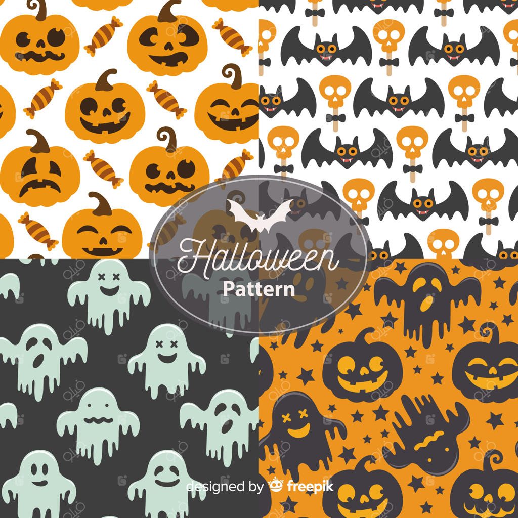 مجموعه الگوهای هالووین با طراحی تخت