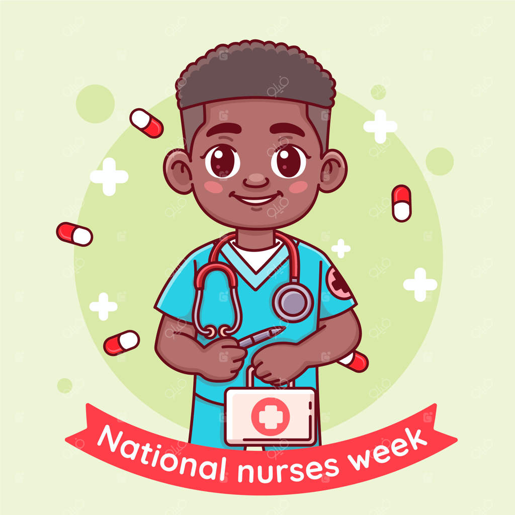 تصویرسازی هفته ملی پرستاران به صورت دستی طراحی شده