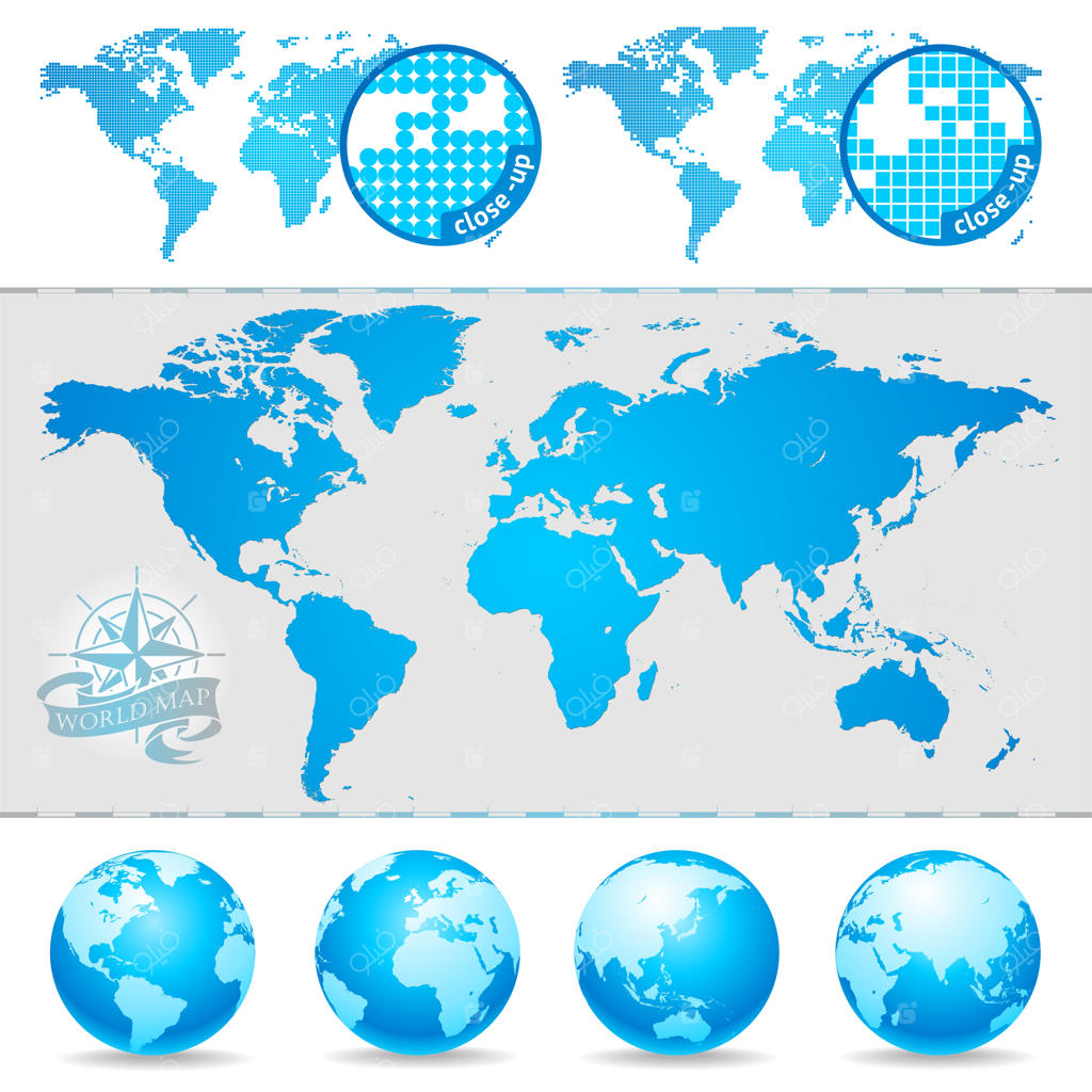 نقشه‌های جهان و کره زمین
