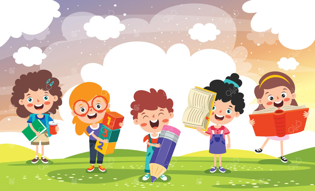 مفهوم آموزش و کودک مدرسه‌ای بامزه