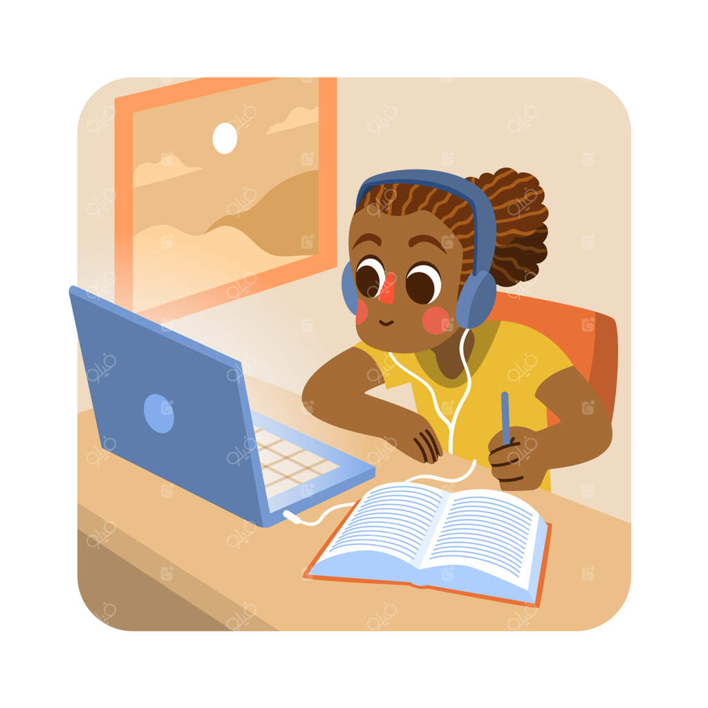 تصویری از کودکان در حال یادگیری