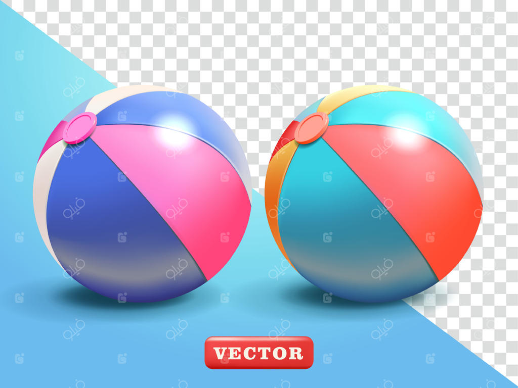 توپ ساحلی سه‌بعدی: مناسب برای تبلیغات، تعطیلات و طراحی عناصر مختلف