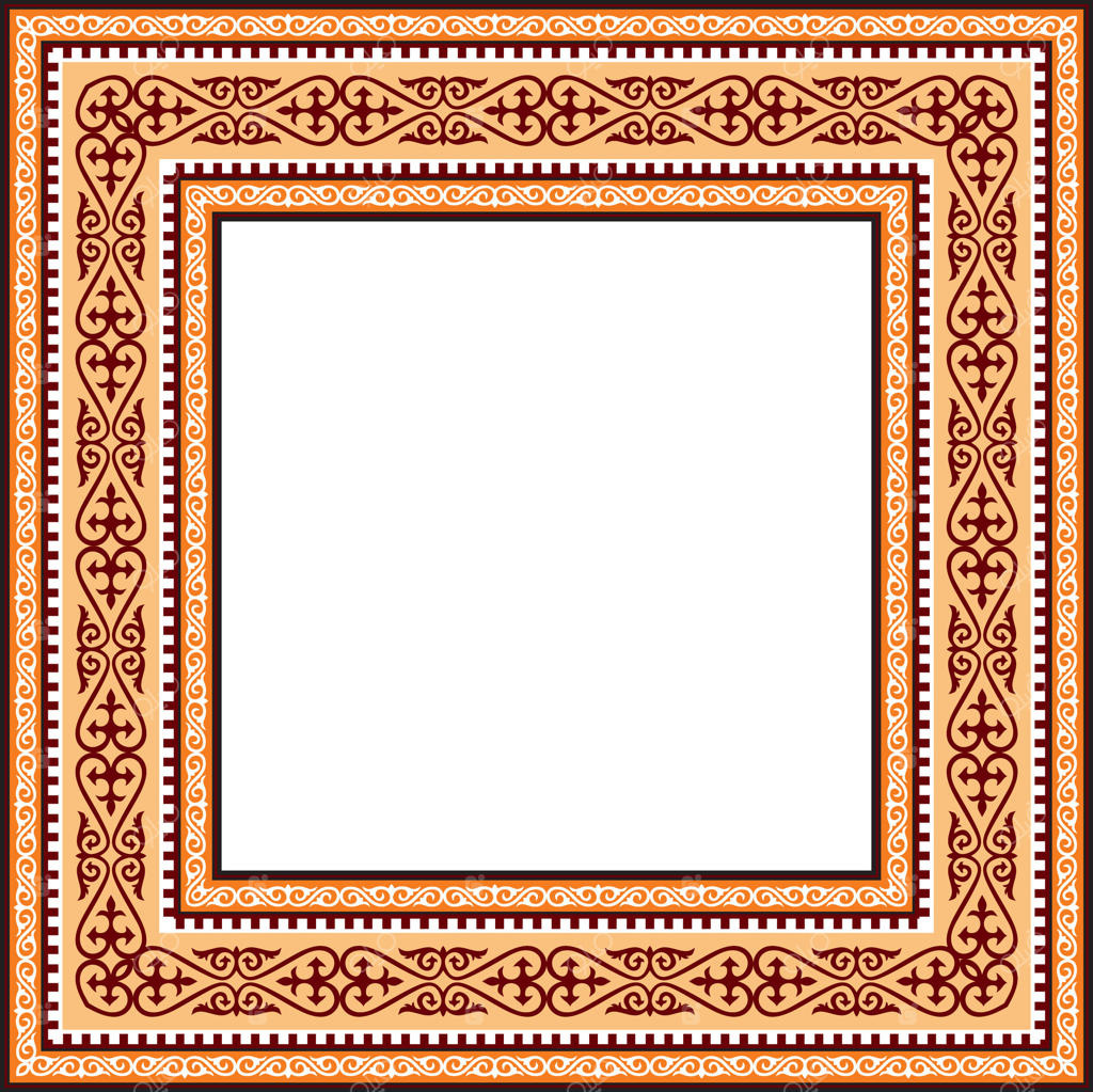 مربع رنگی نقش قزاقی. طرح قومی استپ بزرگ،