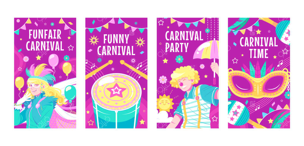 مجموعه استوری‌های اینستاگرام جشن کارناوال