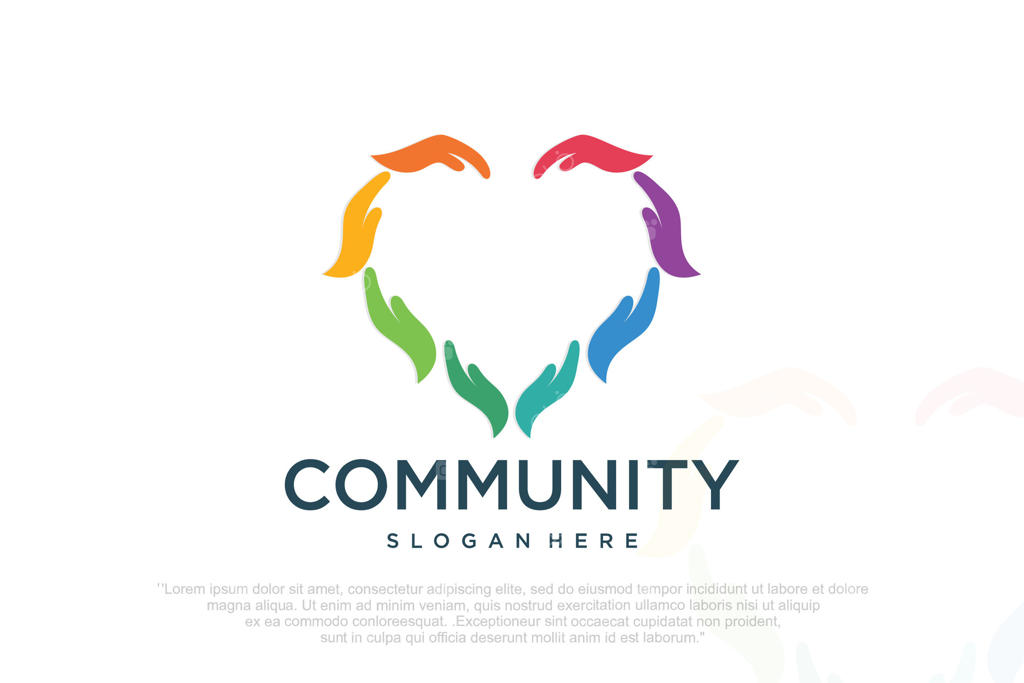 طراحی لوگوی خانواده عاشقانه با عنصر گرافیکی قلب برای والدین، تصویرسازی.