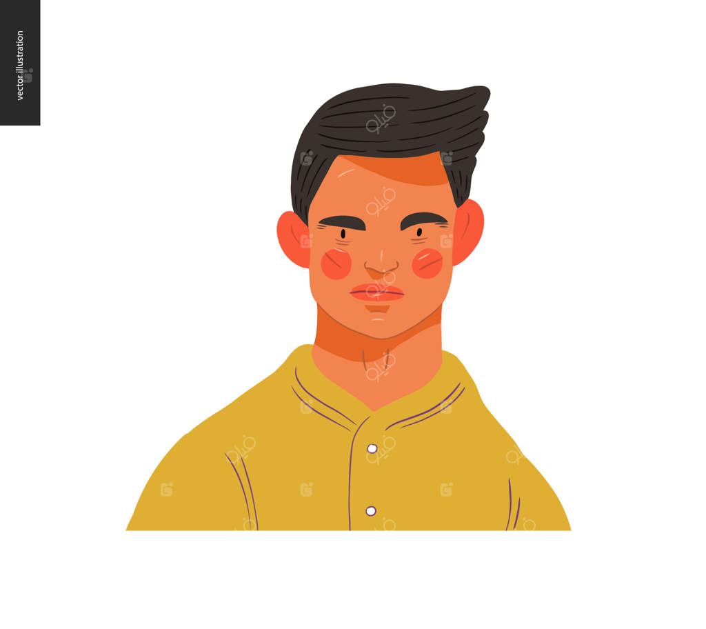 پرتره های افراد واقعی - مردی با موهای قهوه‌ای تیره