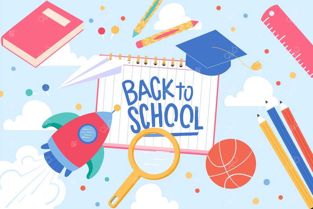 پس‌زمینه ساده برای بازگشت به مدرسه