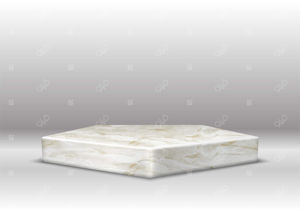 صحنه شش‌ضلعی با بافت مرمر.