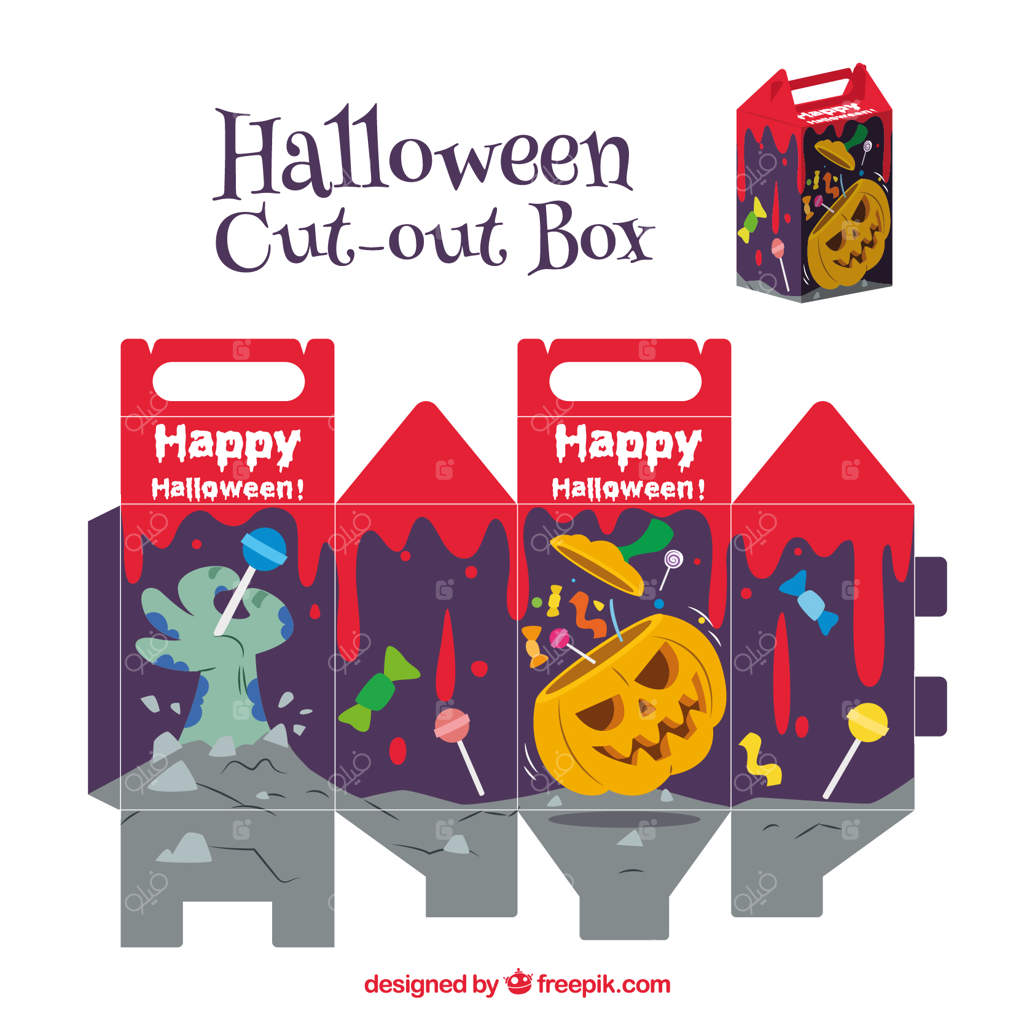 جعبه ترسناک بریده‌شده هالووین