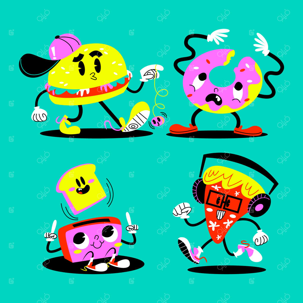 تصویرسازی کارتونی شخصیت ساده