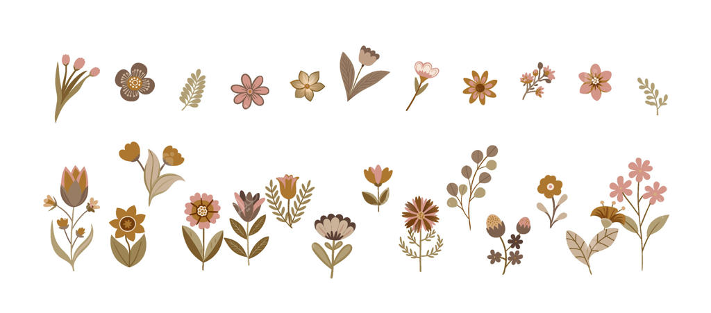 ۲۵ گل به رنگ قهوه‌ای که به زیبایی چیده شده‌اند