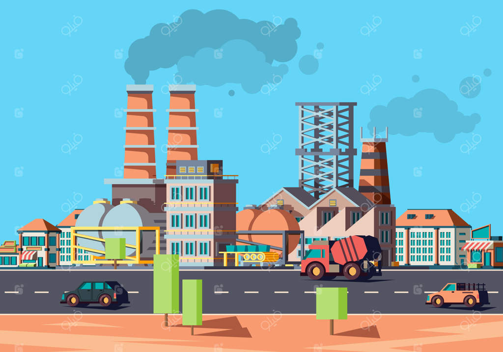 شهر صنعتی: ساختمان‌های کارخانه در مناظر شهری