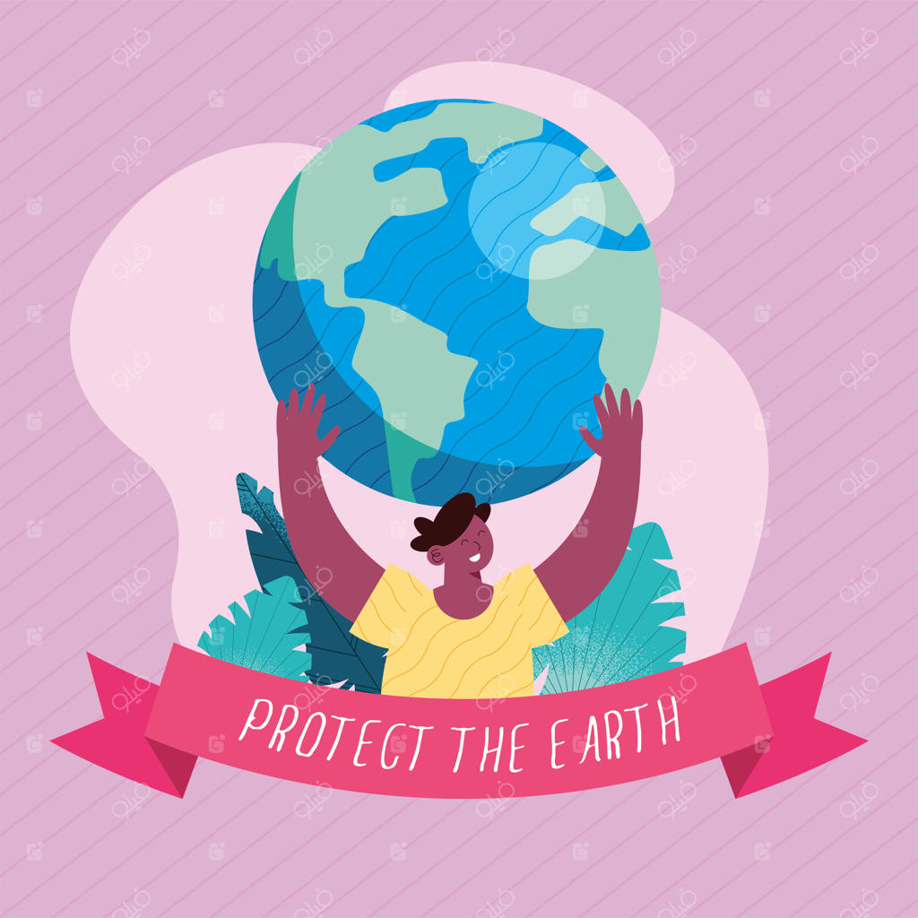 پوستر محیط زیستی آفریقایی: زمین را بالا بیاوریم