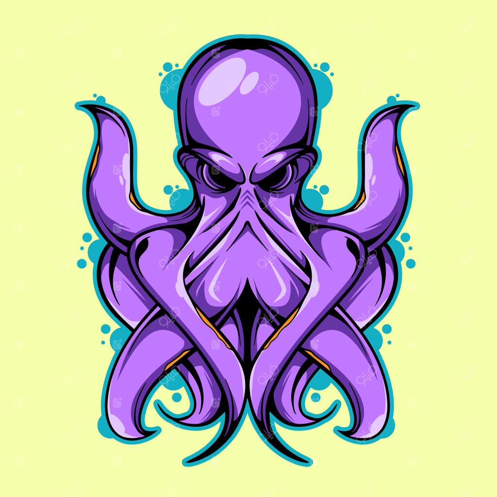 تصویر برداری از طراحی اختاپوس