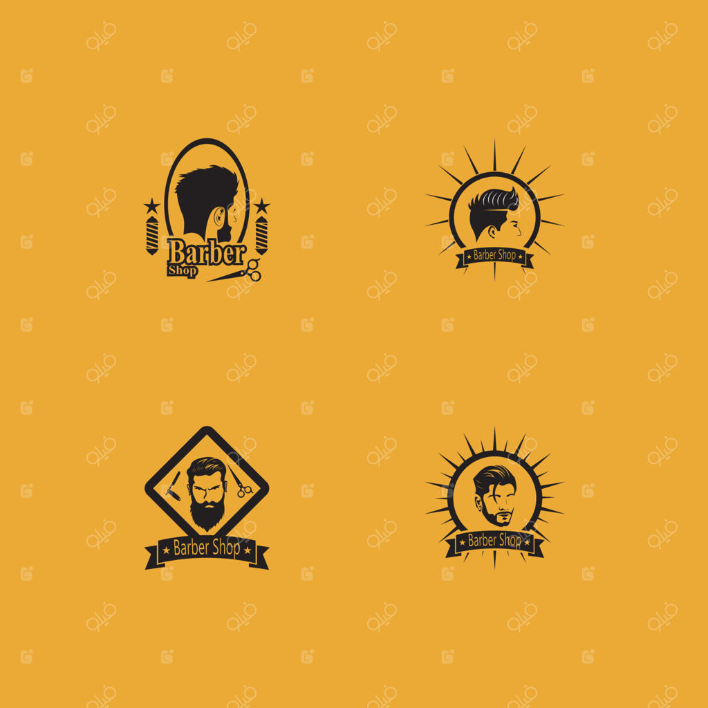 پترن وکتور سایه‌کاری مدل موی آرایشگاه