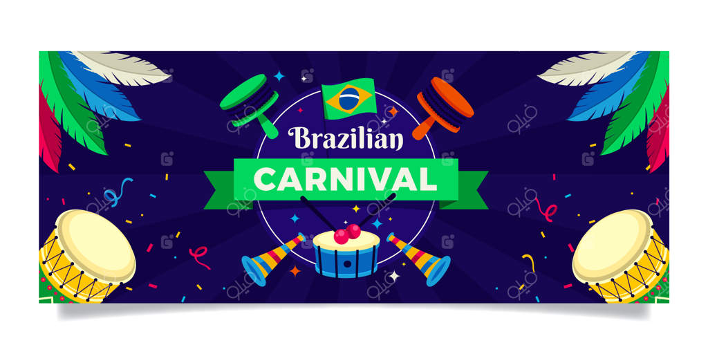 بنر افقی کارناوال برزیلی ساده