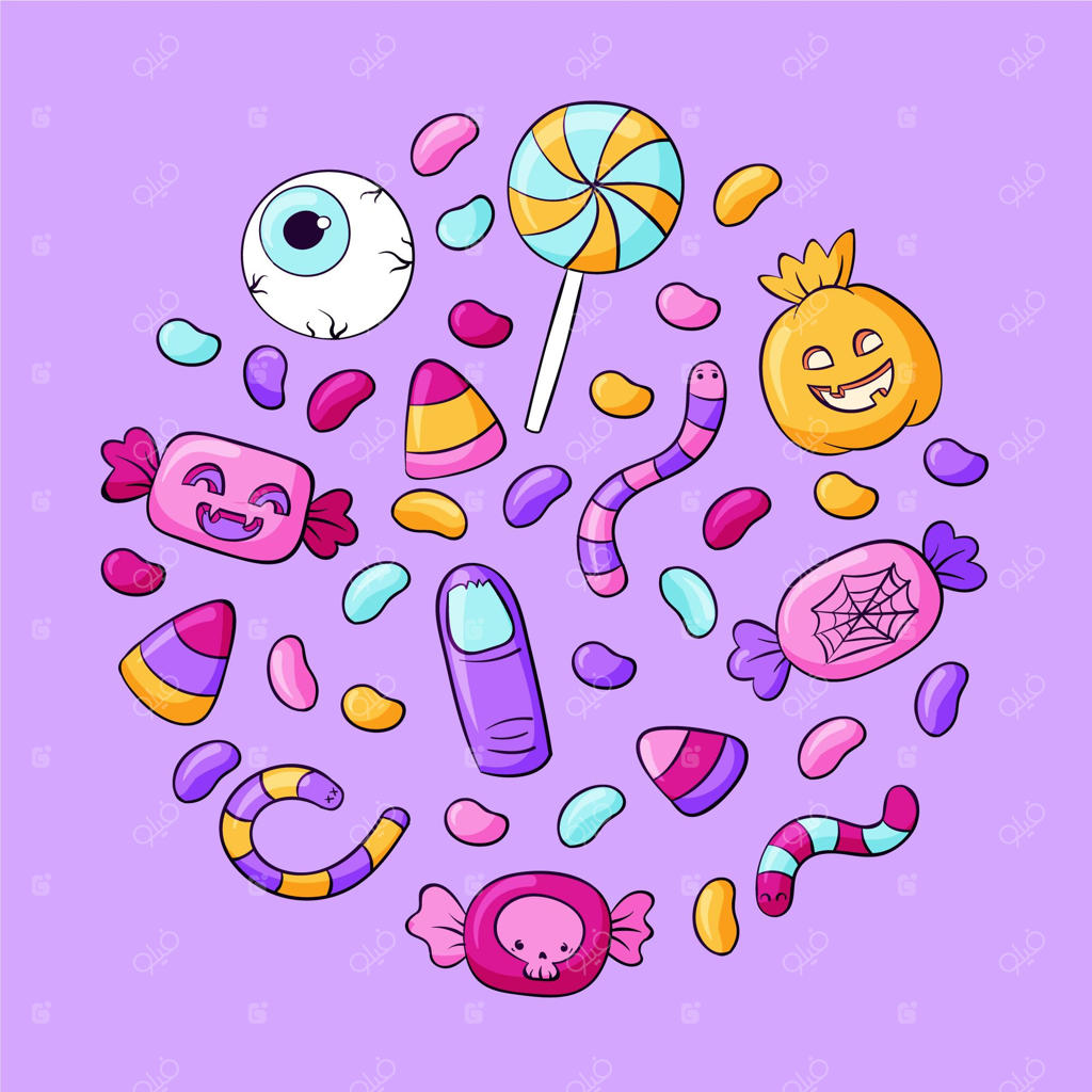 مجموعه آب‌نبات‌های هالووین دست‌ساز