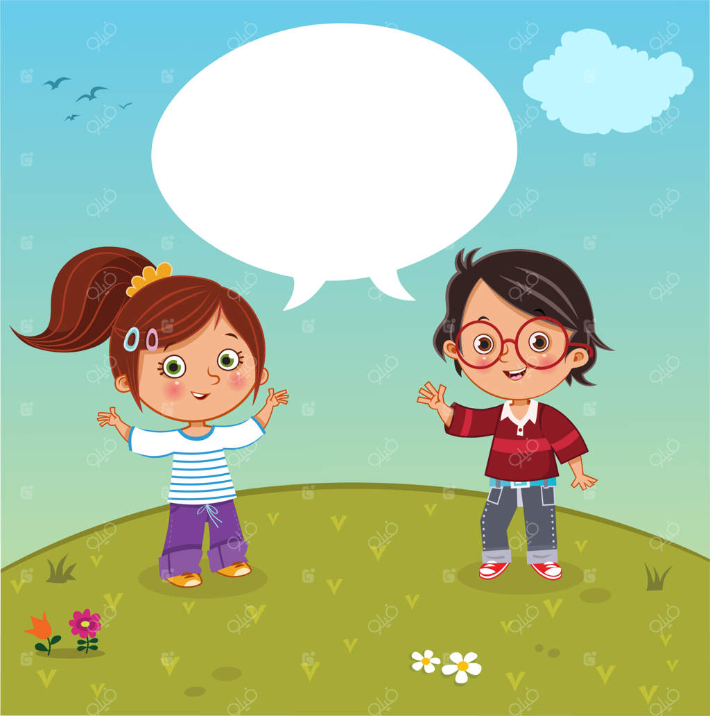 تصویر گفتگوی دو کودک