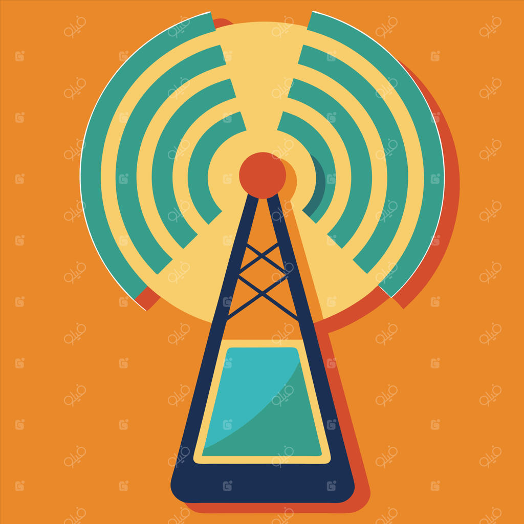 پوستری با نوشته‌ی «دکل رادیویی»