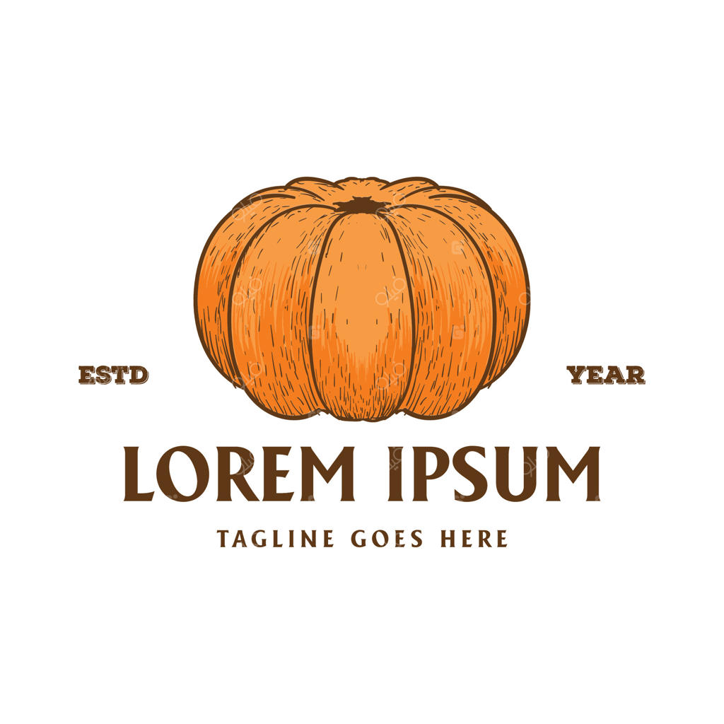 طراحی برچسب محصول برای باغ کشاورزی: کدو تنبل و شکل‌های نوستالژیک و کلاسیک