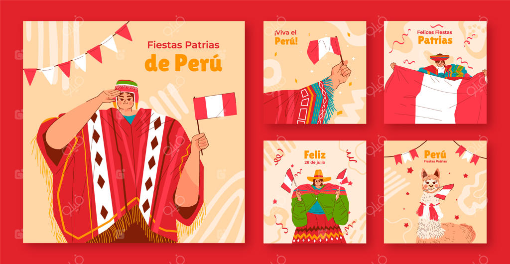 مجموعه پست‌های اینستاگرام جشن‌های ملی پرو