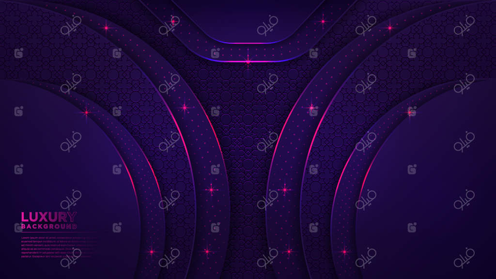 پس‌زمینه لوکس و مدرن با رنگ‌های تیره. پترن آینده‌نگر در لایه‌های تیره و هم‌پوشان.