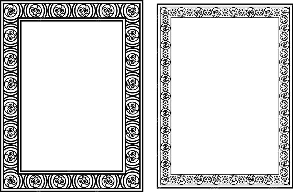 قاب‌های سیاه روی پس‌زمینه‌ای سفید، انتزاعی