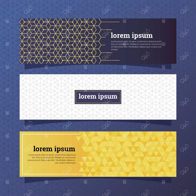 بنر هندسی انتزاعی