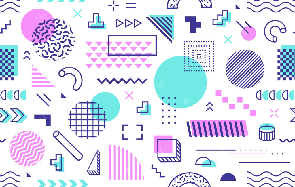 پس‌زمینه با طرح هندسی و انتزاعی ممفیس