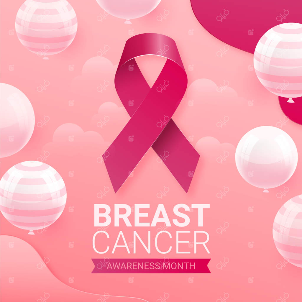 تصویر گرادیان برای ماه آگاهی از سرطان سینه