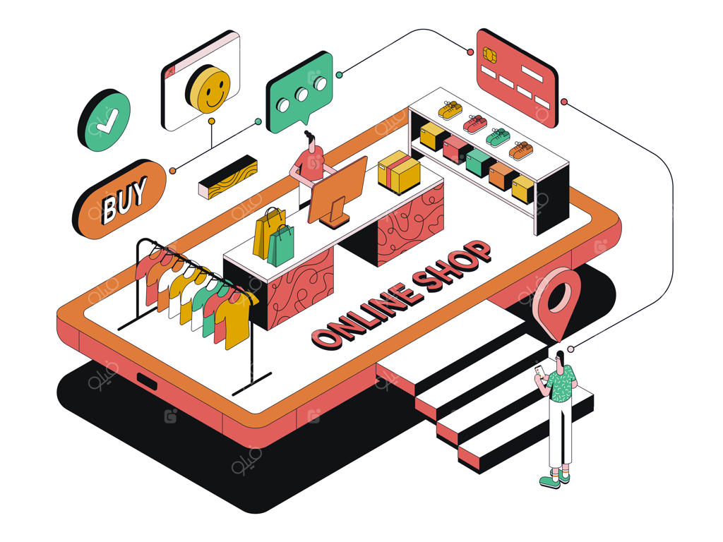 طراحی مدرن ایزومتریک خرید آنلاین