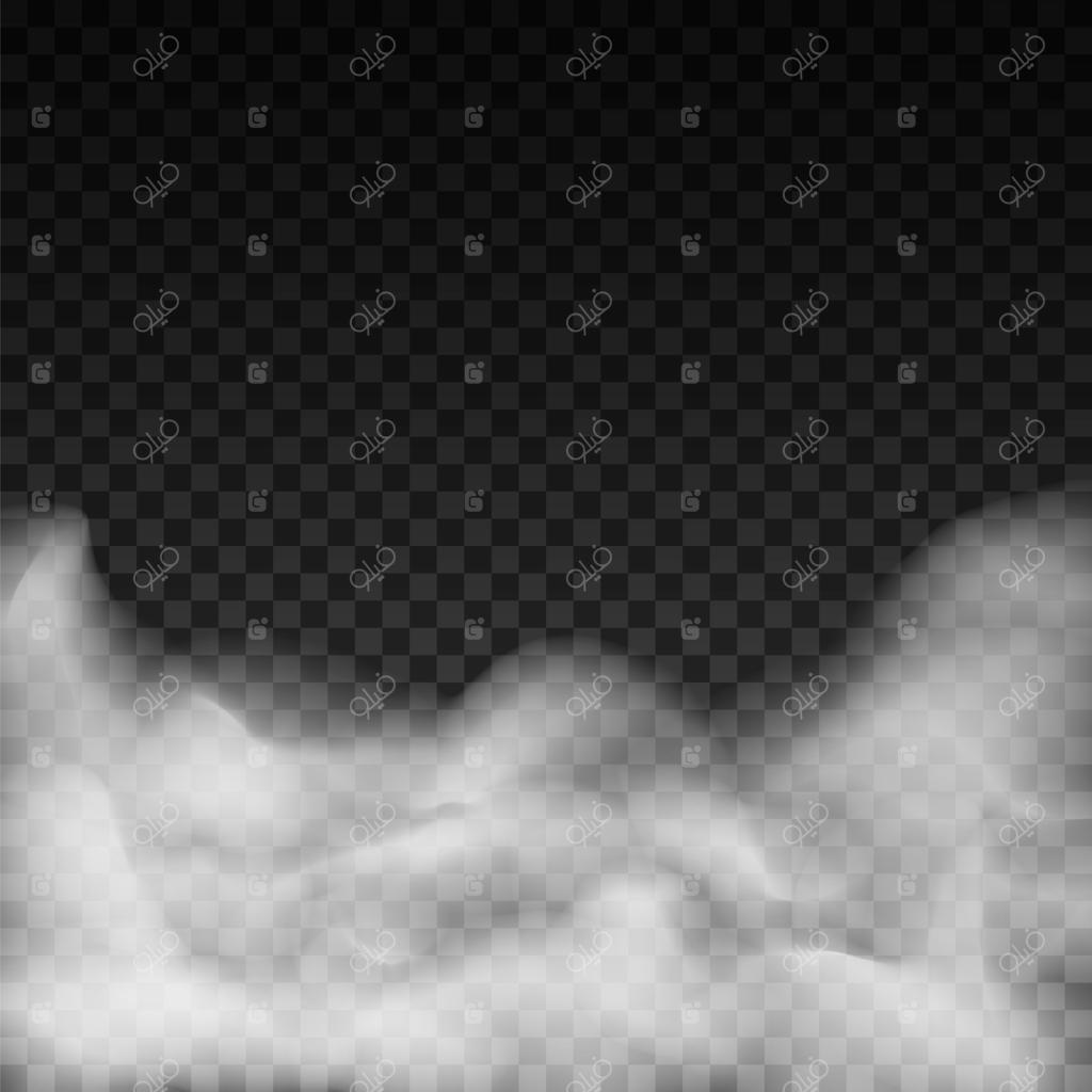 مه یا دود واقعی در پس‌زمینه شفاف با افکت دود ویژه