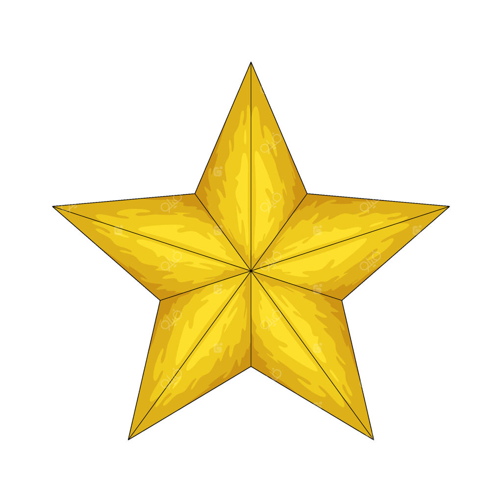 طرح گرافیکی ستاره طلایی برای پروژه‌ها و طراحی‌های خلاقانه (وکتور حرفه‌ای)