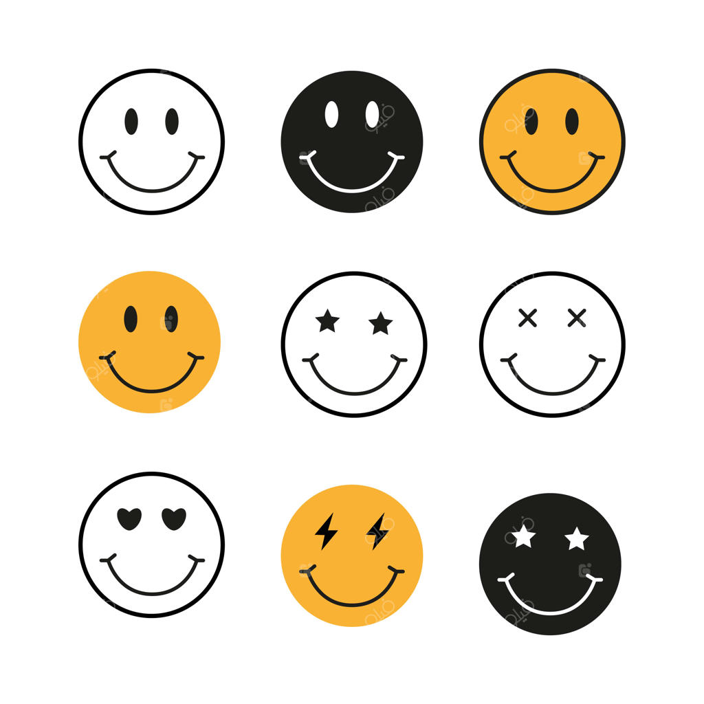مجموعه‌ای از گرافیک‌های وکتوری احساسات صورت به سبک کارتونی ساده