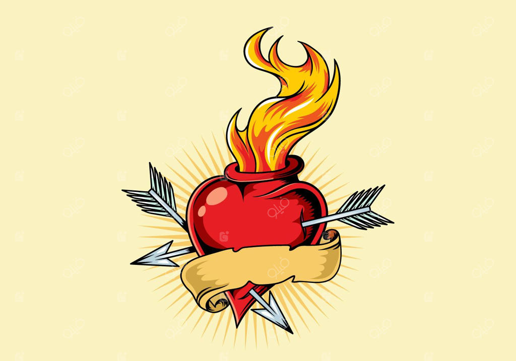 تصویرسازی تتو قلب