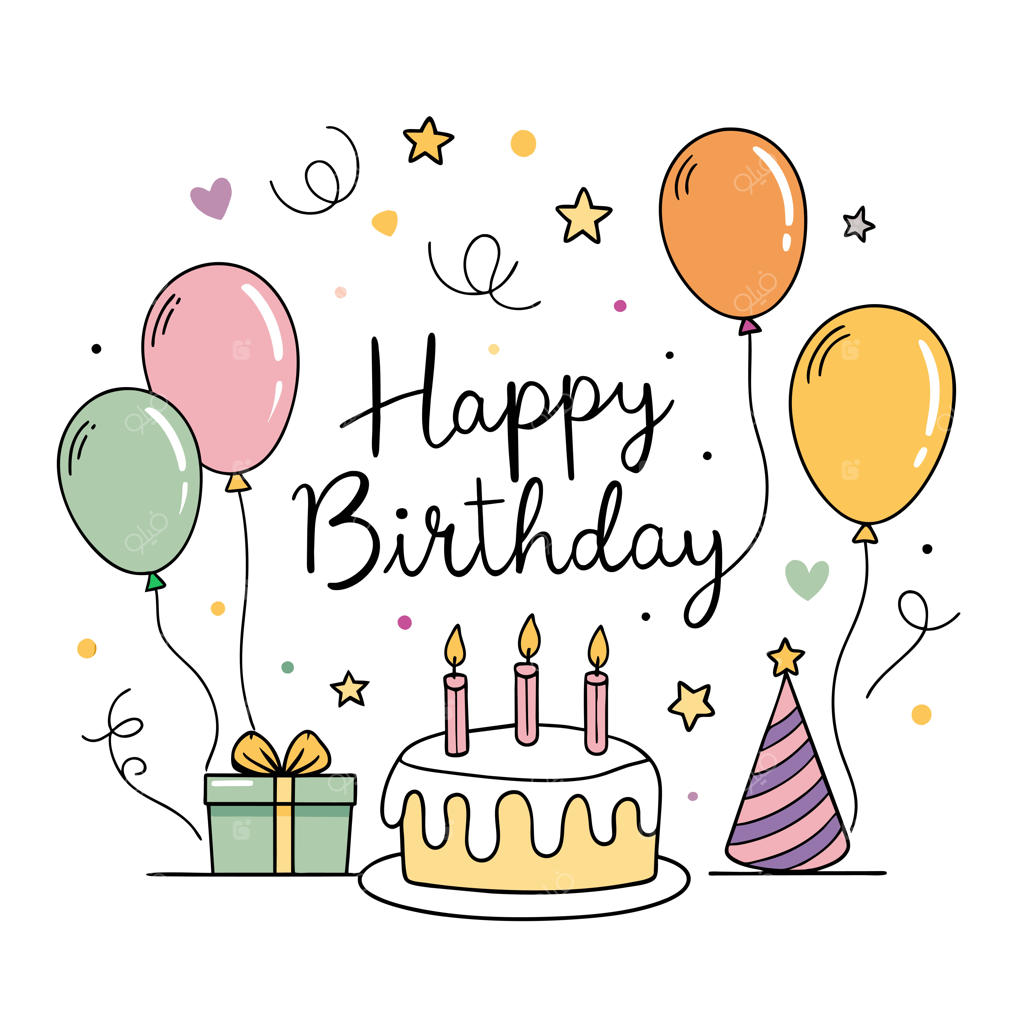 وکتور تصویرسازی کارت تبریک تولد