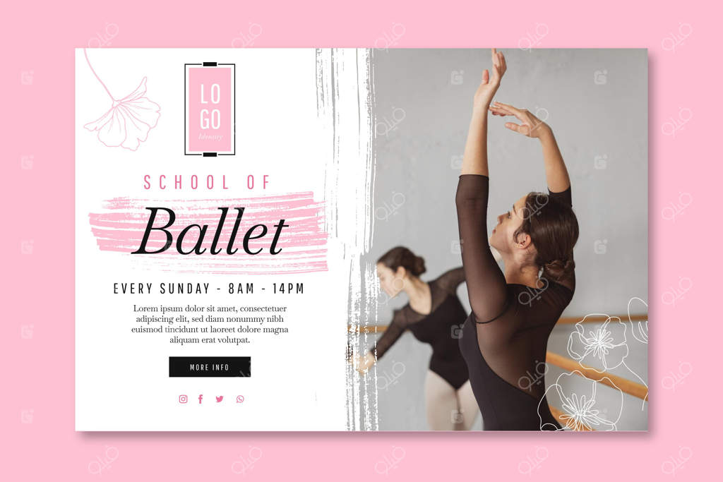 قالب بنر رقص باله