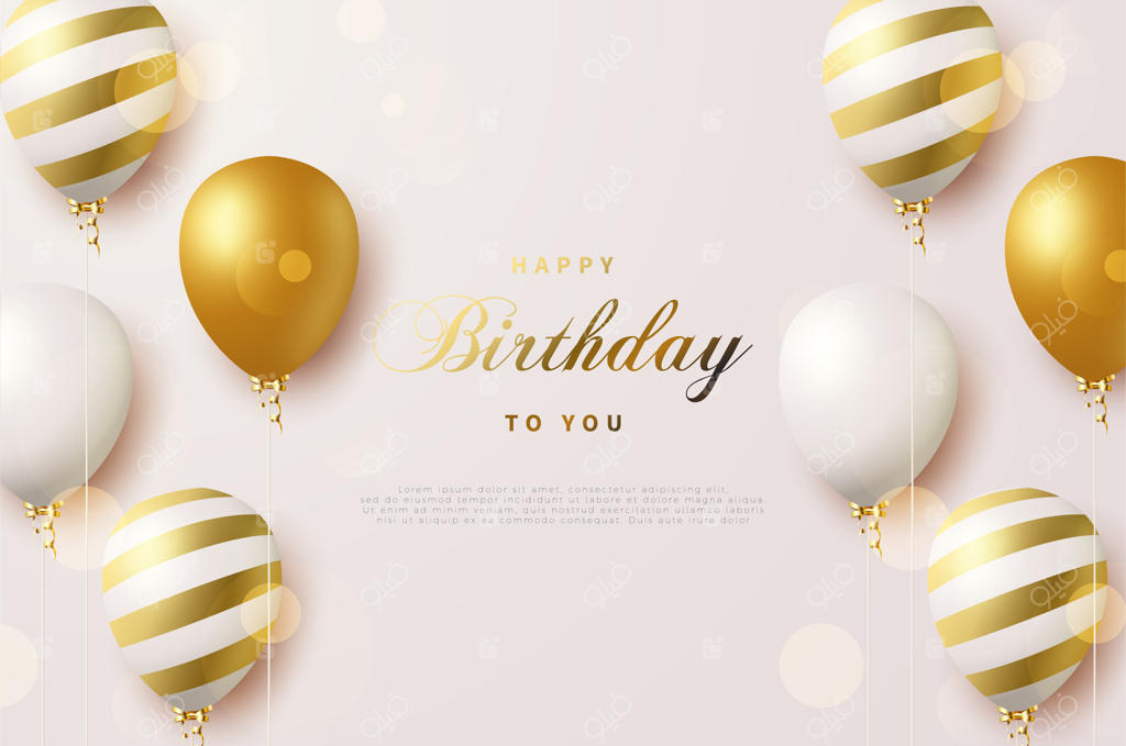 تولدت مبارک با بادکنک‌های براق