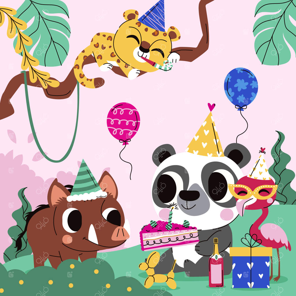 تصویرسازی تولد با دست طراحی شده